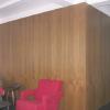 Teak veneered partition wall.
Design by Bill Walter